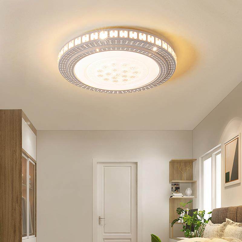 LED吸顶灯圆形客厅灯现代简约餐厅灯温馨浪漫婚房灯阳台卧室灯饰