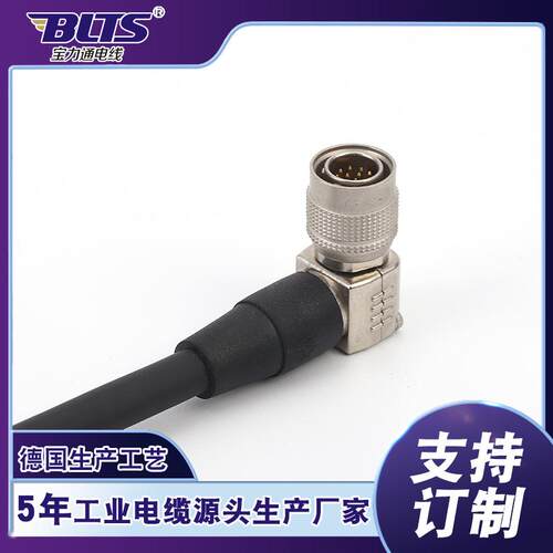 供应12芯工业相机大恒电源触发线弯头灰点连接线高柔拖链视觉线束