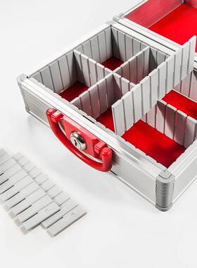 可隆兴印章箱B8合066收B8066纳带锁6格安全铝金财务公司印章金盒