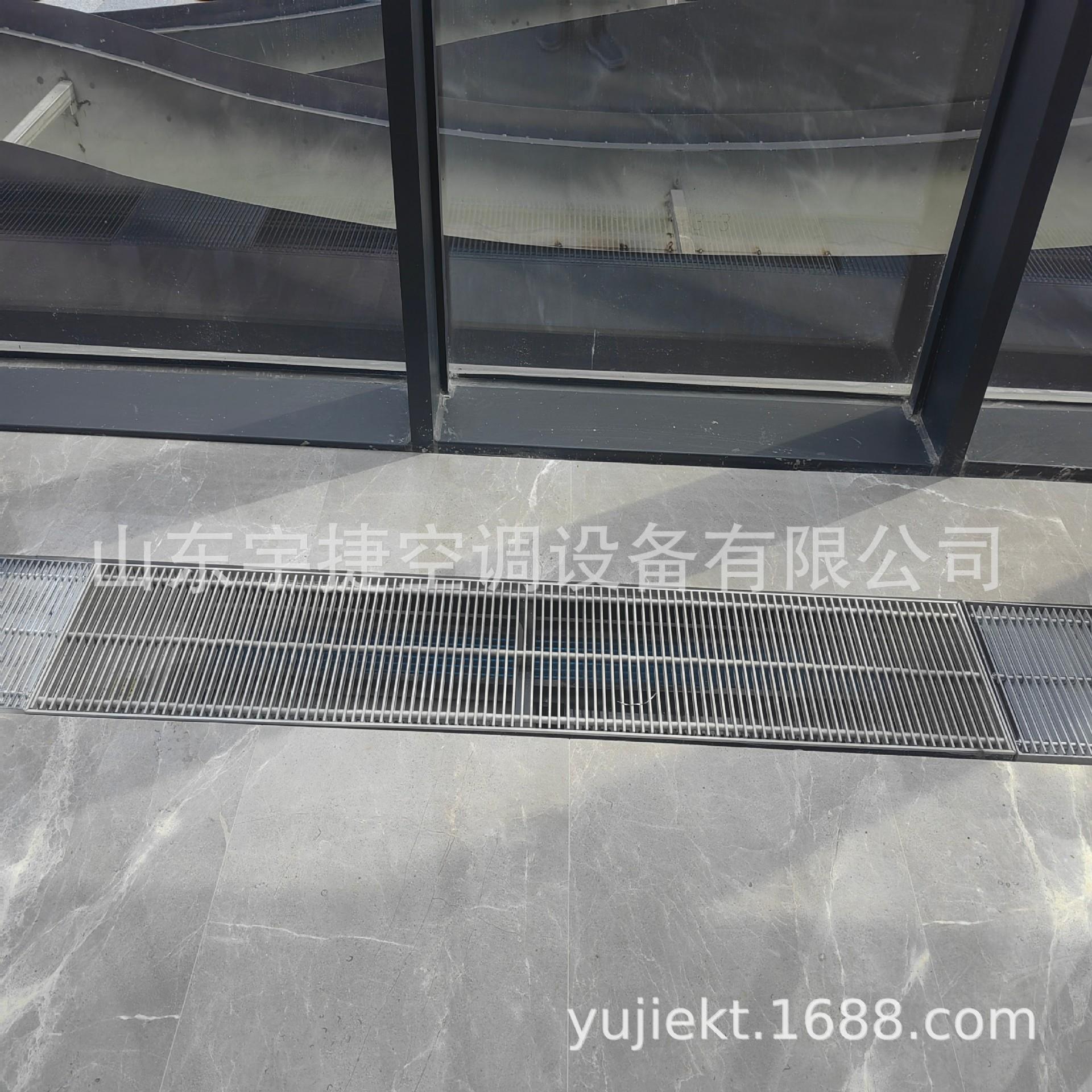 嵌入式地送风空调工业场馆用铝合金格栅冷暖风机支持定制
