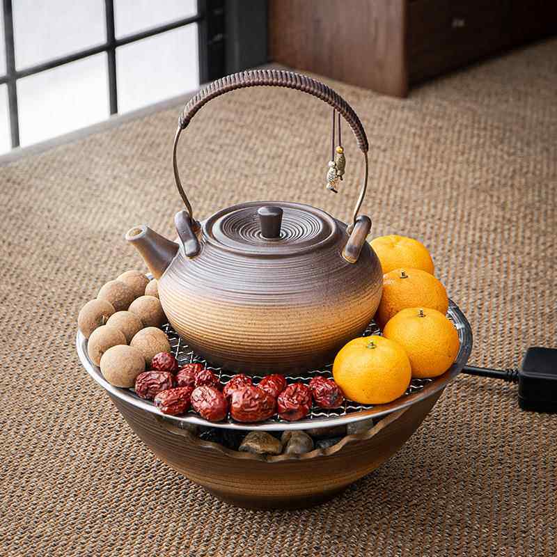 煮茶炉家用陶壶炉围烤奶罐罐茶陶瓷电功夫室内全套AQT蒸炉煮泡茶
