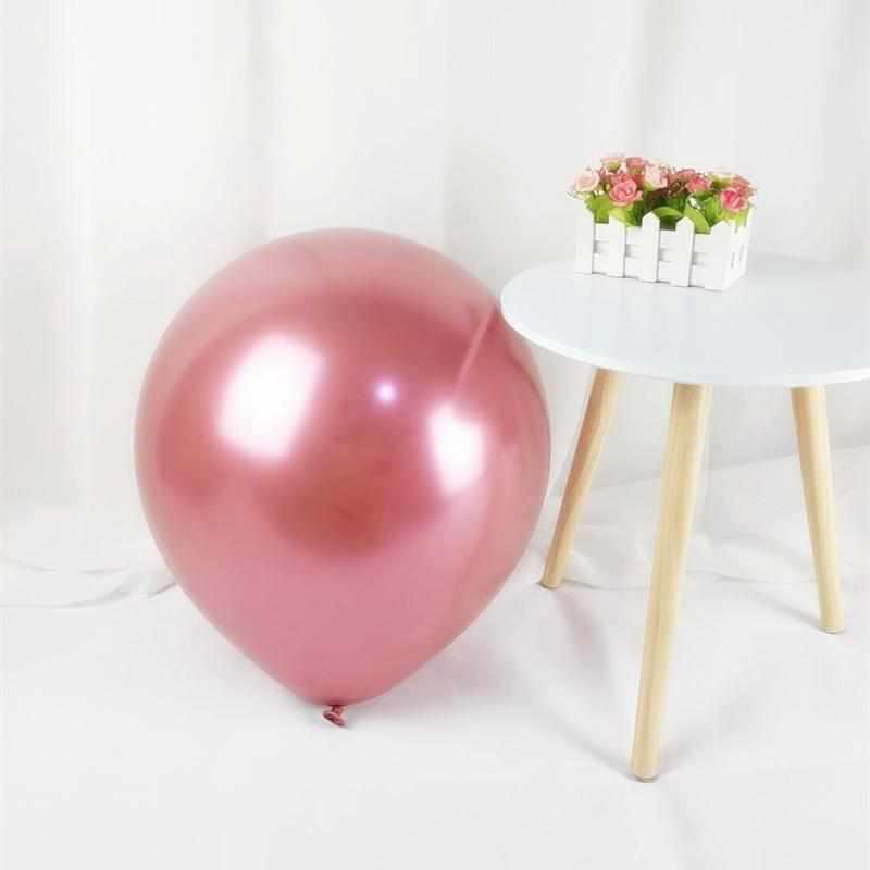 帅安36寸金属乳胶加厚加大气球生日派对结婚装饰布置金属铬色气球