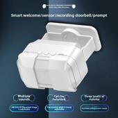 门口欢迎光临感应器进门提醒叮咚语音招财猫摆件店铺迎宾门铃报警
