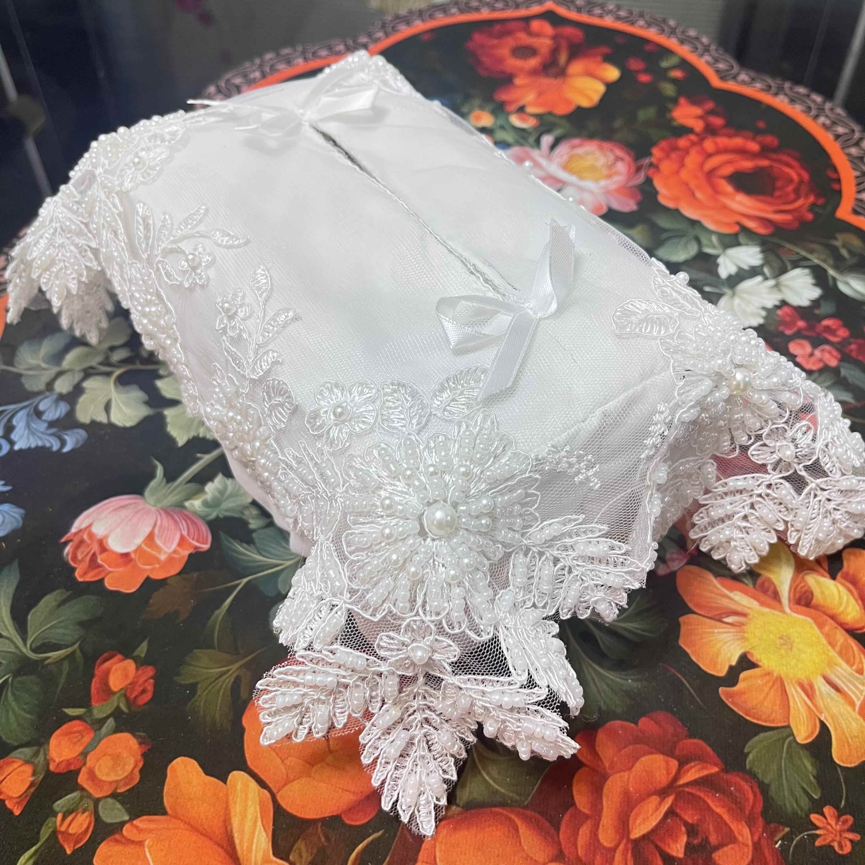 欧式丝手工钉珠高档奢华高颜值抽纸盒客厅茶几创意纸巾盒布艺饰品