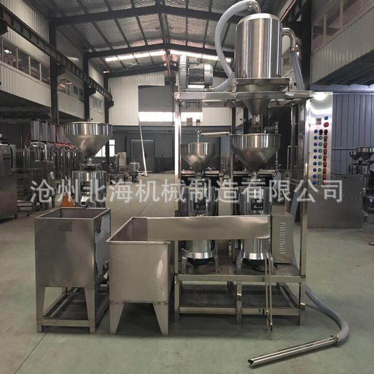 商用全自动磨浆机豆制品设备机械磨浆自动三联磨浆机组厂家直销