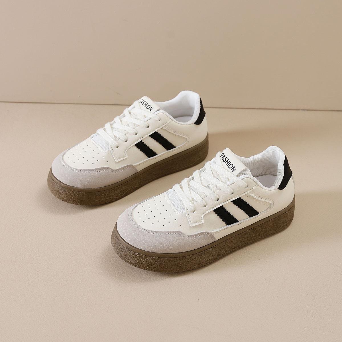 阿甘小白春秋裙子小众百搭老爹鞋