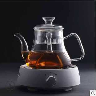 电陶炉蒸茶器 加厚玻璃蒸茶壶 玻璃煮茶器功夫茶具