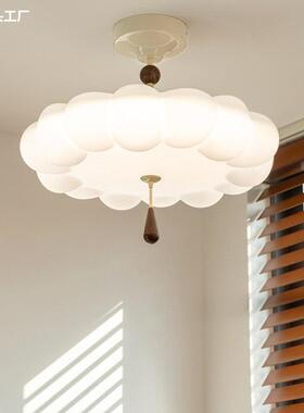 云朵灯美拉德风卧室灯吸顶灯法式中古主卧灯儿童房灯具书房南瓜灯
