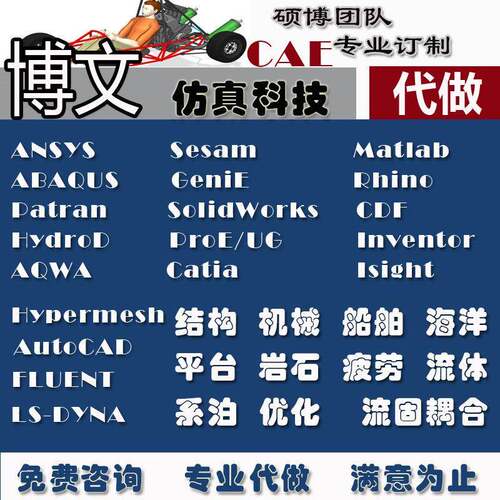 代做ANSYS/ansoft/flac3d/lsdyna/abaqus/adams仿真pfc分析fluent