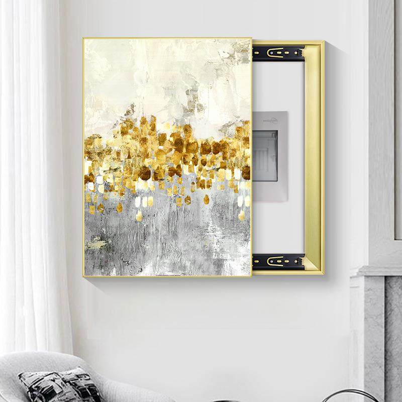 抽象竖款电饰电表箱装画免打孔开遮挡箱配电箱电抽象影艺闸盒强源