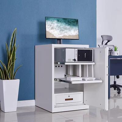 主机保密柜电脑机箱指纹密码柜散热风扇智能恒温服务器安全防盗柜