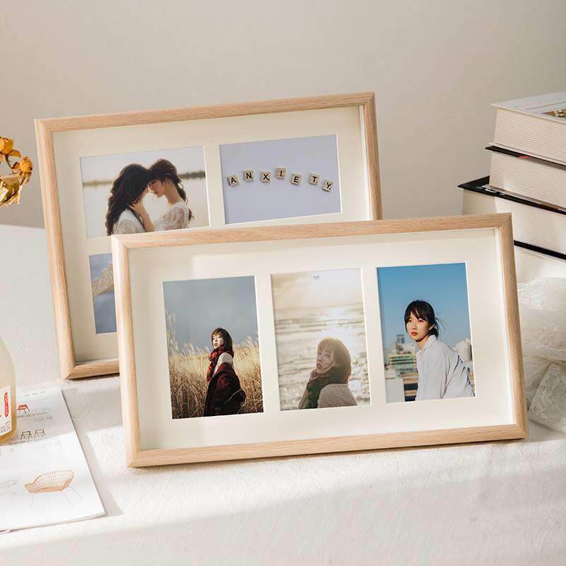 Simple picture frame table plus four combination photo frame图片