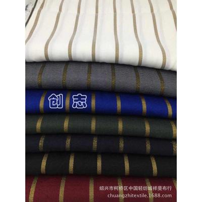 纯亚麻亮丝金丝色织斜纹条子布料淘现货面料条纹布料南通织布厂