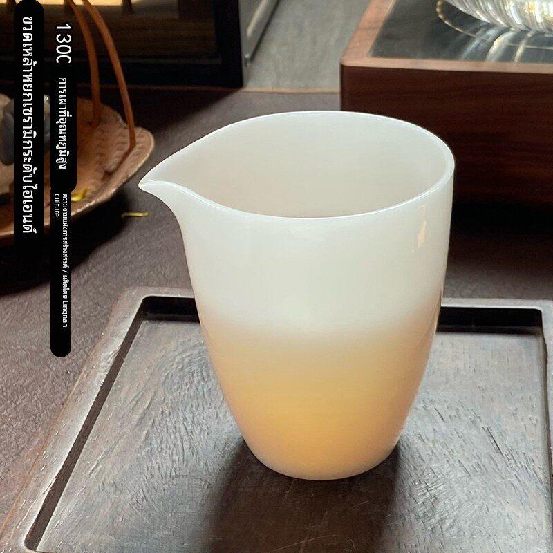 高档陶瓷璞玉公道冰种分茶器茶杯分茶器功夫茶具家用白瓷分茶杯
