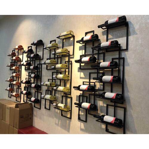 1PKN批发壁挂家用葡萄酒展示架现代简约红酒瓶架吧台悬挂墙上悬挂
