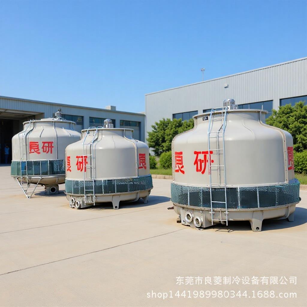 良研广东厂家小型200吨圆形加厚逆流玻璃钢冷却塔凉水塔散热
