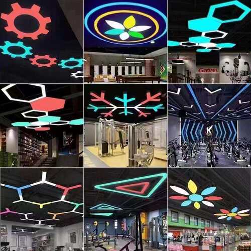 商用led造型灯办公室健身房商场超市工装异形灯创意造型工业吊灯