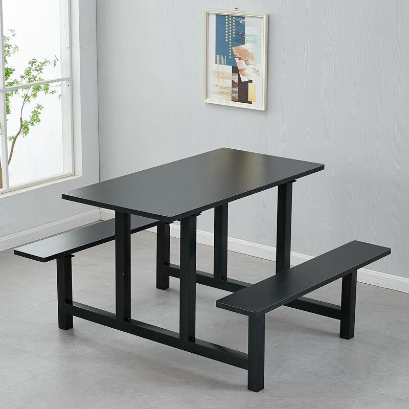 食堂餐桌椅员工饭堂不锈钢连体支架4人6人小吃店快餐桌简单经济型