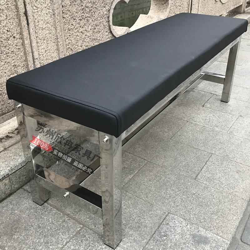 不锈钢更衣凳换鞋凳软包沙发长条凳浴室穿衣凳培训班休息区长凳子
