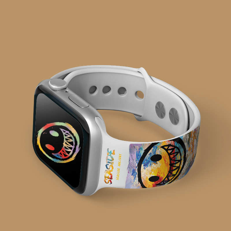 适用苹果s9表带applewatch87654代se硅胶男女生替换带替换表带