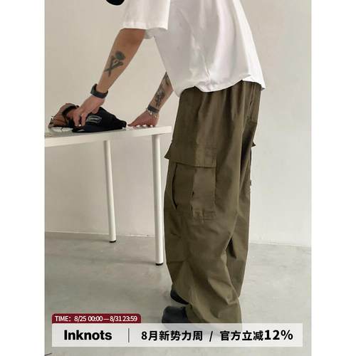 XXSTORE日系复古cargo pants美式基础伞兵工装裤男宽松休闲长裤潮