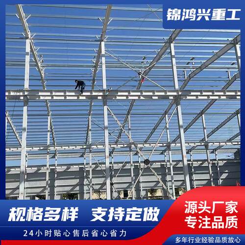 厂房多规格Q25大跨度钢结构工程行车房办公楼仓库钢结构