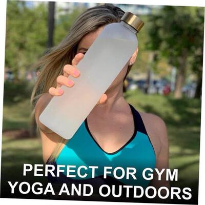1L Water Bottle With Time Marker 32 OZ Motivational Reusable