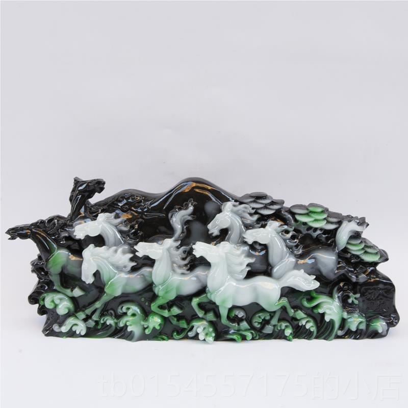 正品马图动 仿玉石摆件天然原石家居仿独山玉八物摆件 原石工艺品