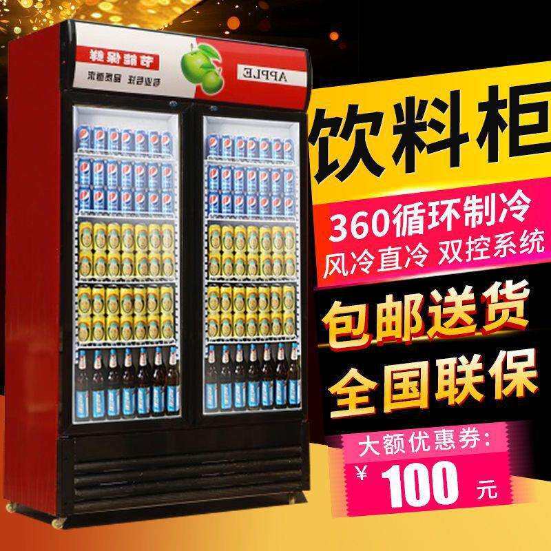 饮料柜冷藏展示柜立式商用冰箱单门保鲜柜冷柜带锁带灯双门啤酒柜