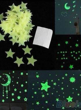 100x Glow In The Dark Baby Kid Room Space Stars Wall Sticker