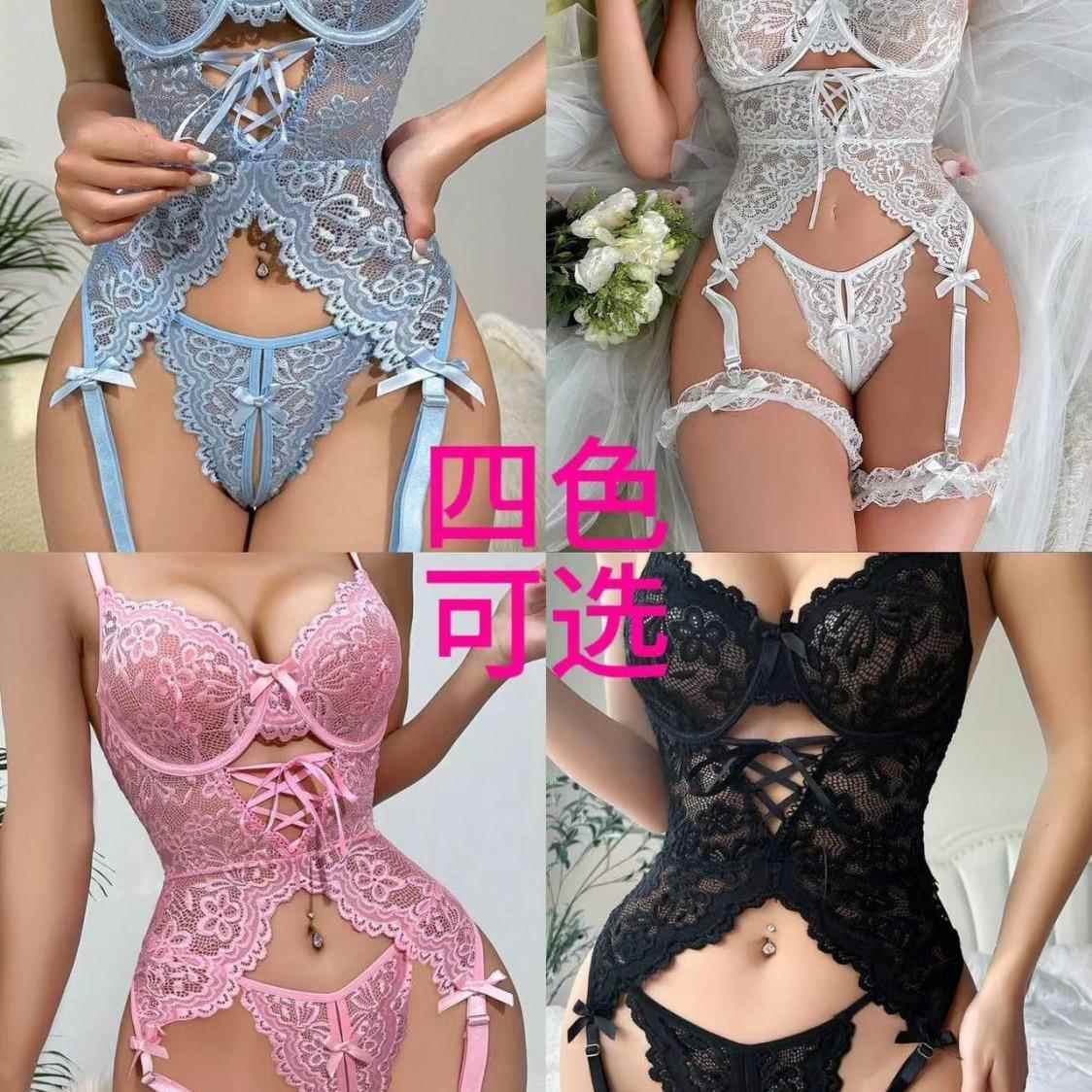 Sexy leg lingerie circumference see-through underwire fit