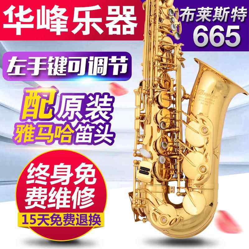 新款萨斯乐器 中音萨克斯管进口笛头古铜金克色专业演奏6布风莱斯