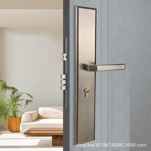 别墅豪办华大门9968锁公室双建开大门锁木农村自房入户门子母实门