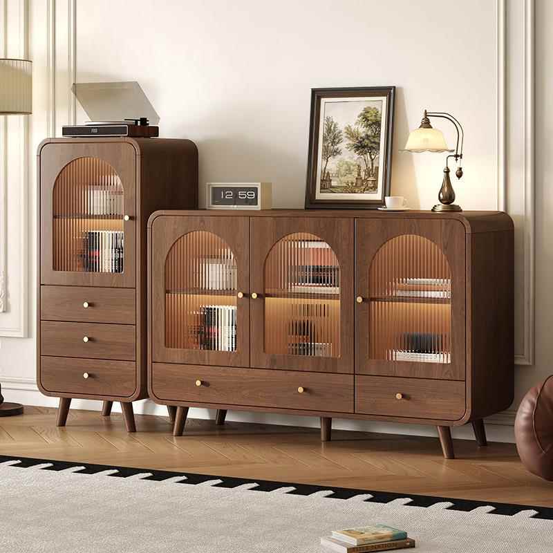 复古风餐边斗柜客厅电视旁边柜靠墙储物收纳柜卧室床尾置物矮柜