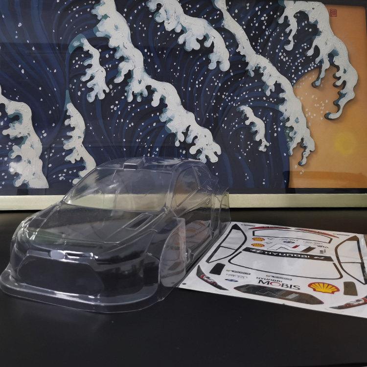 聚乐1:10现代i20拉力遥控车外壳PC软车壳 拉力漂移配件宽190mm
