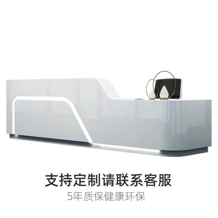 简约现代公司烤漆前台接待台吧台宾馆迎宾酒店会所收银台酒店专用