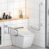 残疾人扶手 304不锈钢卫生间浴室厕所防滑把手U型上翻无障碍扶手