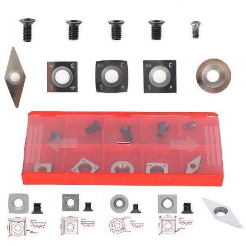 10x Carbide Tips Inserts Blades For Chisel Cutter Wood