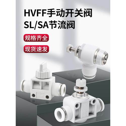 气管快速接头节流阀气动可调调速阀开关SL8-02气缸单向调节SA快插