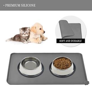 Silicone Stick Tray Waterp Non Fountain Mat Bowl Dog Pet