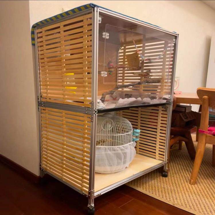 模块化宠物笼舍与别墅 仓鼠/小型物 食品摆放 铝型材架子