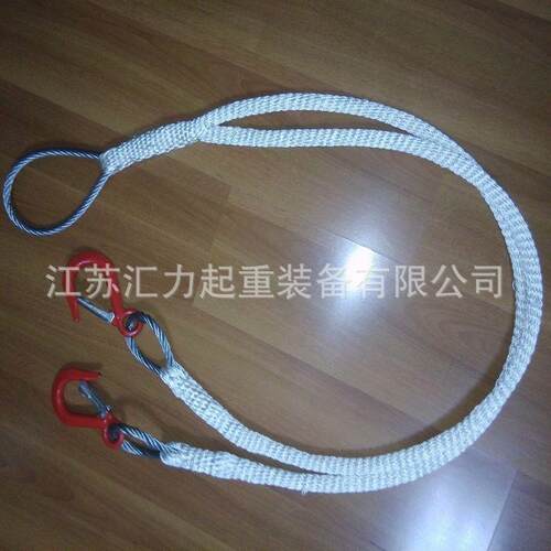 厂家直供 钢丝绳组合索具19mm 成套压制钢丝绳索具24mm双套环