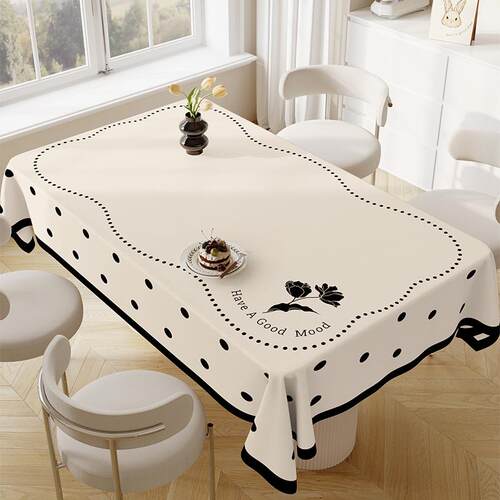 高档风法式奶油餐桌桌防布水防油免洗奢高级感PVC茶几餐桌垫轻台
