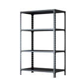 家用多层置物架仓储自由轻型置物架阳台钢储物柜小铁架黑色展示架