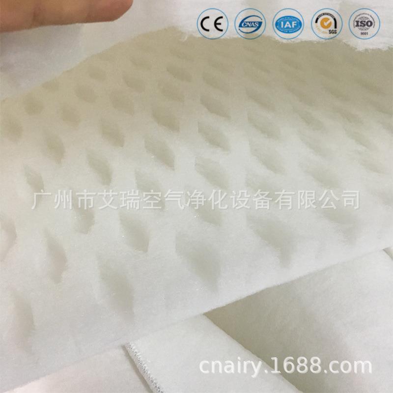 新型高容尘量漆雾过滤棉材料三层复合钻石切割口袋式漆雾毡地棉