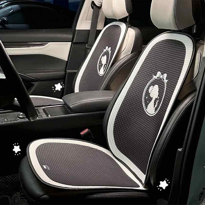 汽车坐垫四季通用夏季冰丝蜂窝透气车用座椅座垫网红女神汽车坐垫
