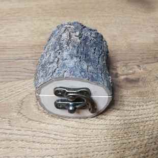 高档森原木树皮创意小系带盒子品原生态个性首饰盒可定制刻字礼收