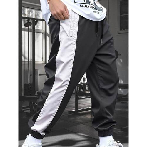 K 47264 Side stripe track pants 侧边条纹束脚裤跨境速卖通