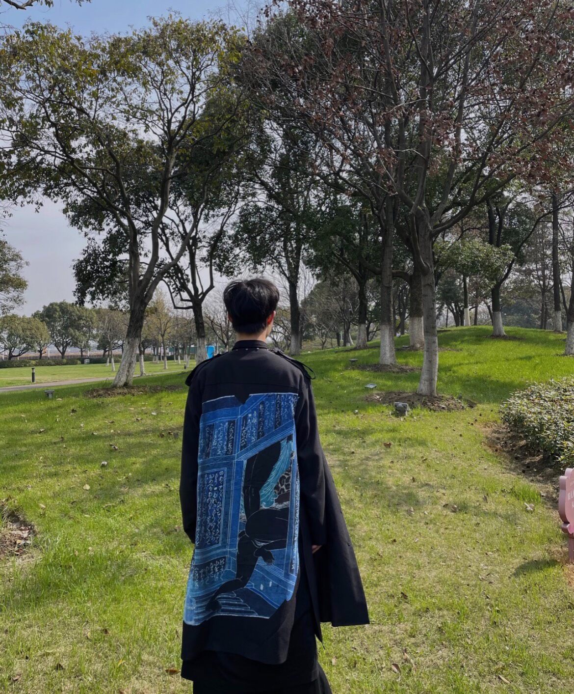 Yohji Yamamoto 19ss Ukiyo-e Print Coat — label
