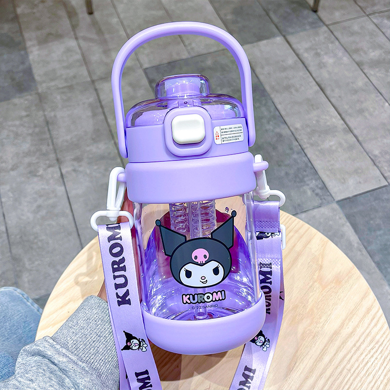 三丽鸥正版授权塑料高杯儿颜值童水杯大容量弹杯盖双CH-2410饮女